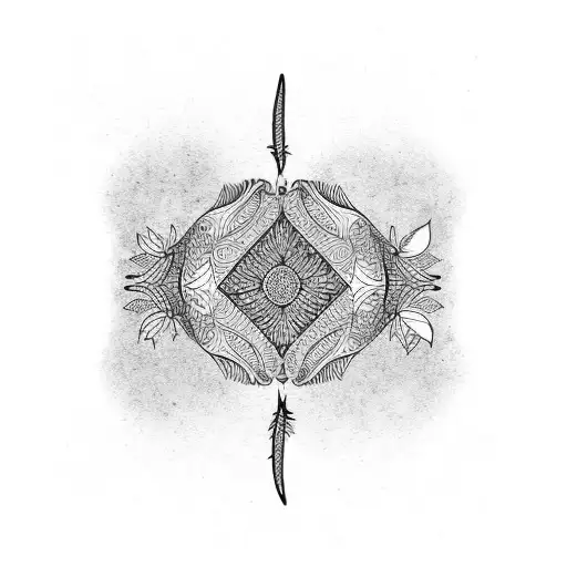 black feather tattoo design idea