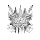 black feather tattoo design idea