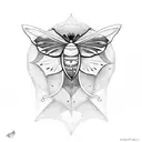 luna moth escaped the moon chasing the sun tattoo design idea