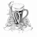 guinness harp tattoo design idea