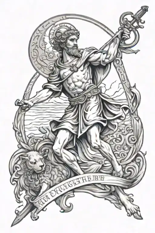 saint Christopher tattoo design idea