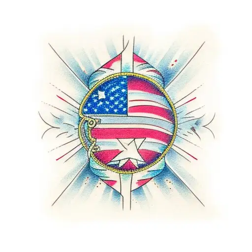 american traditional eye tattoo design idea