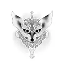 A traditional tattoo design of an eye with intricate patterns inspired by various animals, representing the client's passion for traditional tattoo art and animals. tattoo design idea