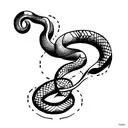 Zodiac sign virgo and snake tattoo design idea