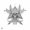 dark and sharp ornamental lines tattoo design idea