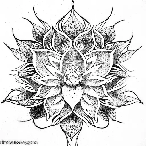 Lotus Flower tattoo design idea