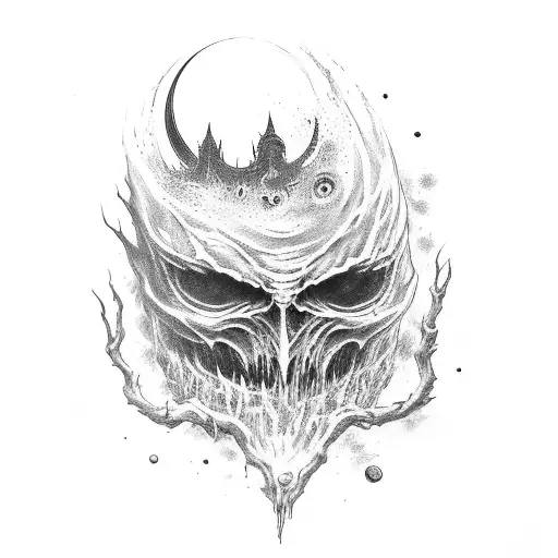 bloodborne moon presence tattoo design idea