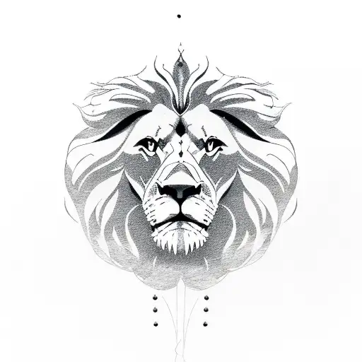 lion volcano eagle tattoo design idea