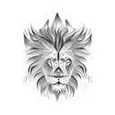 lion volcano eagle tattoo design idea