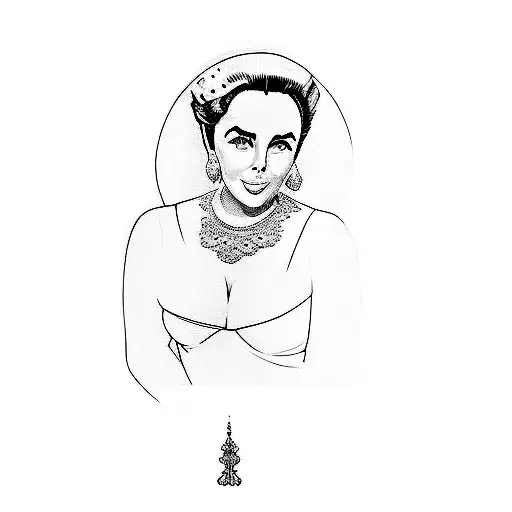 elizabeth taylor tattoo design idea