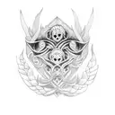 surfing ritual tattoo design idea