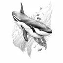 killer whale tattoo design idea
