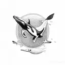 killer whale tattoo design idea