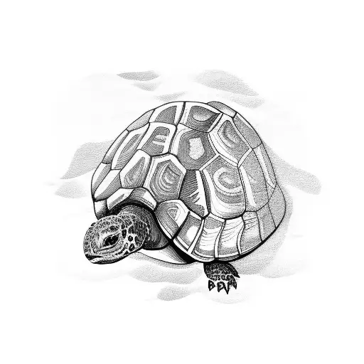 tortoise tattoo design idea