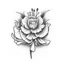 i want a a larkspur,Daffodil, and carnation flower tattoo tattoo design idea