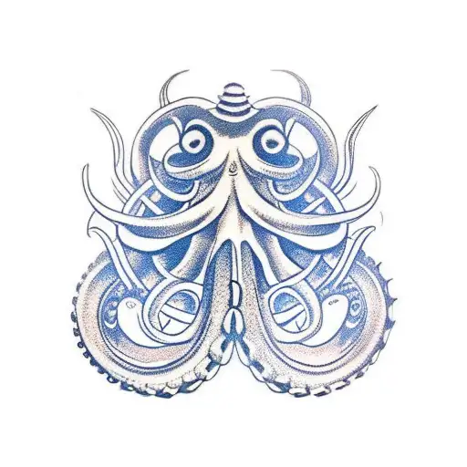viking octopus mandala for left shoulder and sleeve tattoo design idea