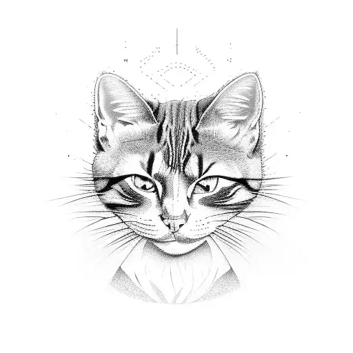 for cats raveing at a teklhno party  tattoo design idea