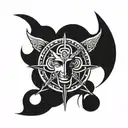 stoic symbol tattoo design idea