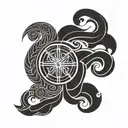 stoic symbol tattoo design idea