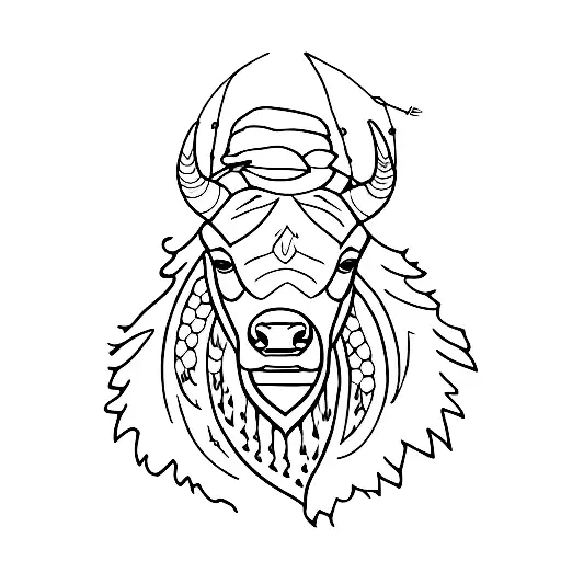 buffalo tattoo design idea