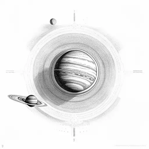 solar system tattoo design idea