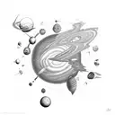 solar system tattoo design idea