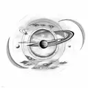 solar system tattoo design idea