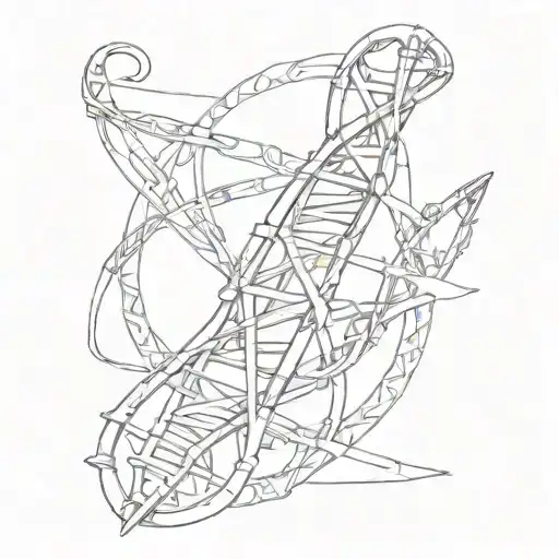 metallica dna strand tattoo design idea
