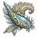 nudibranch gracefully swimming tattoo design idea