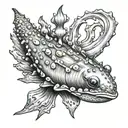 nudibranch gracefully swimming tattoo design idea