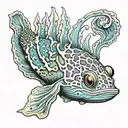 nudibranch gracefully swimming tattoo design idea