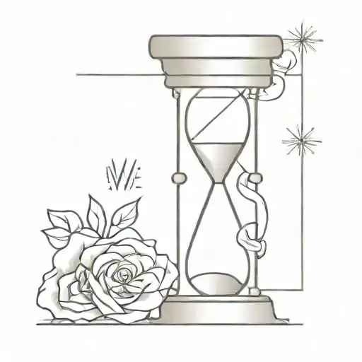 March 23, hourglass, death date tattoo design idea
