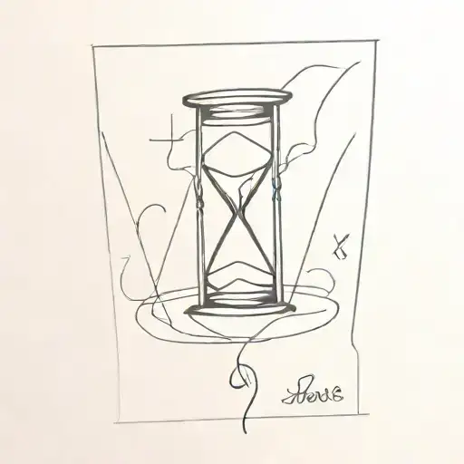 March 23, hourglass, death date tattoo design idea