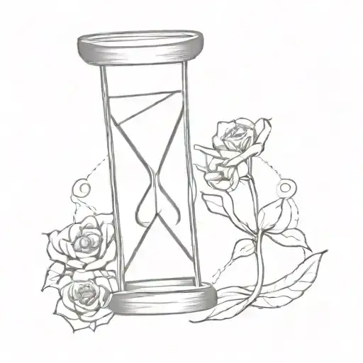 March 23, hourglass, death date tattoo design idea
