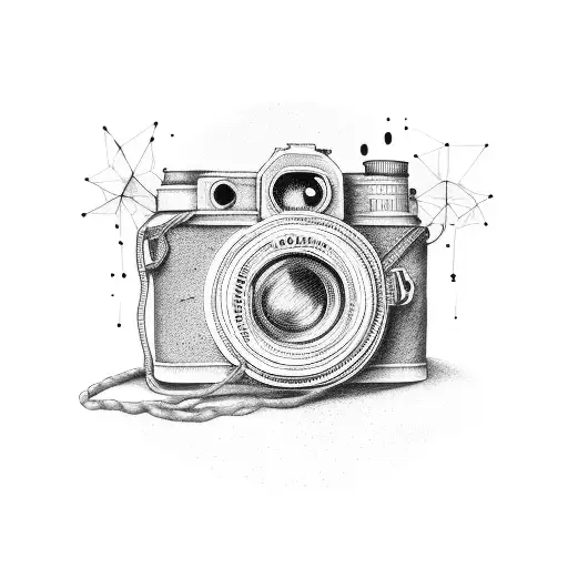 camera tattoo design idea