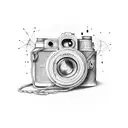 camera tattoo design idea