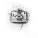 camera tattoo design idea