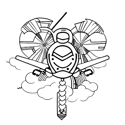 Helicopter tattoo design idea
