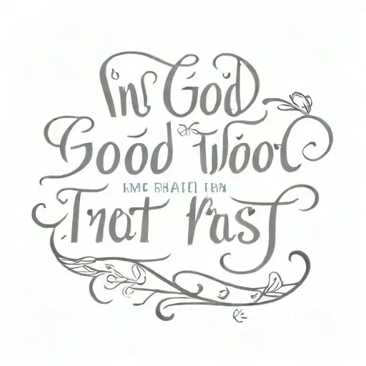  In God, whose word I praise, in God I trust; I shall not be afraid tattoo design idea