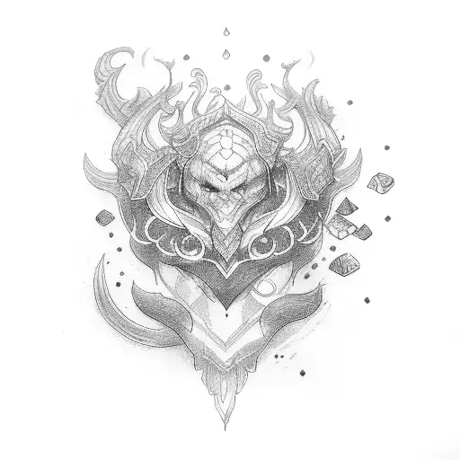 karma ,league of legends tattoo design idea
