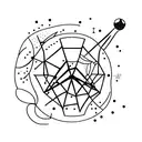A wine glass filled with constellations of Sagittarius tattoo design idea