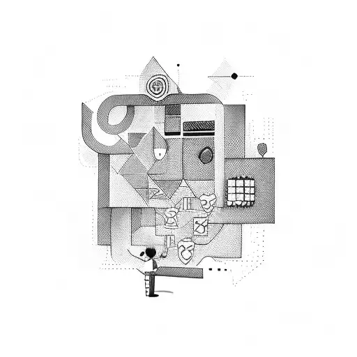 abstract programmer tattoo design idea