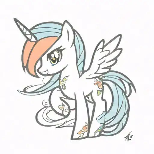 my little pony rainbow dash tattoo design idea