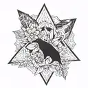 M tattoo design idea