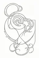 virgo aries zodiac sign tattoo design idea