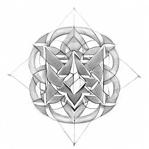 Combine the valknut symbol with the number 78 in a geometrice design tattoo design idea