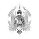 anime sleeve tattoo design idea