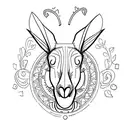 Kangaroo with lemniscate tattoo design idea