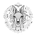 Kangaroo with lemniscate tattoo design idea