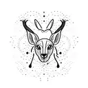 Kangaroo with lemniscate tattoo design idea